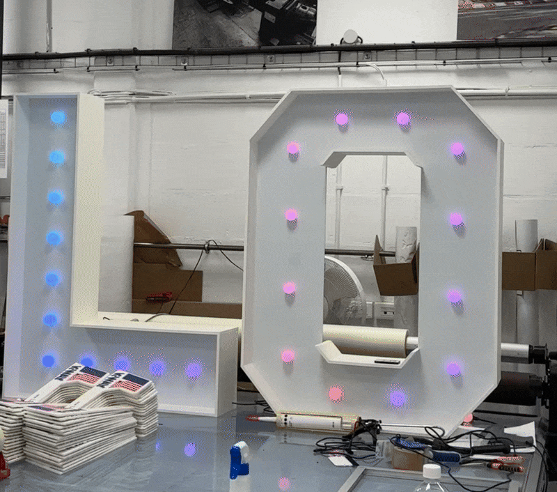 événementiel plv lumineux forex dibond