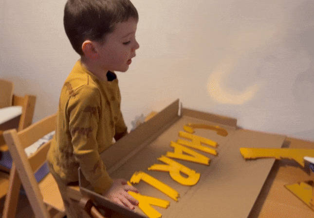 Plexis miroir or enfant